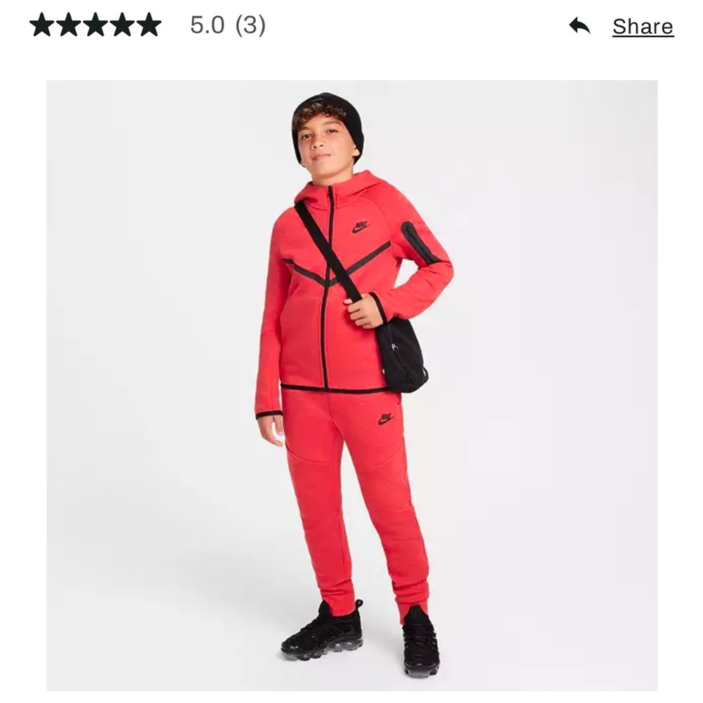 Nike  Tech Red Tracksuit for Kids